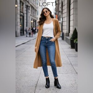 29/8P – LOFT Modern Skinny Ankle Jeans • Stretch Denim • Zip Hem